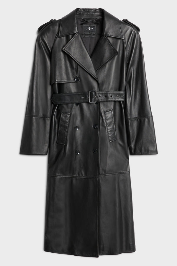 Italian Leather Trench Coat