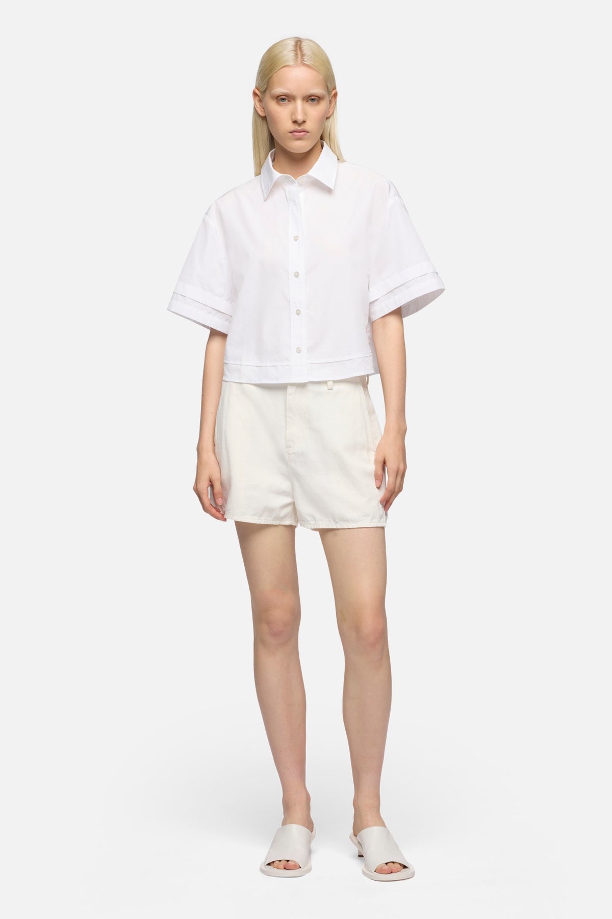 Men andwang Short Sleeve Double Button Tops