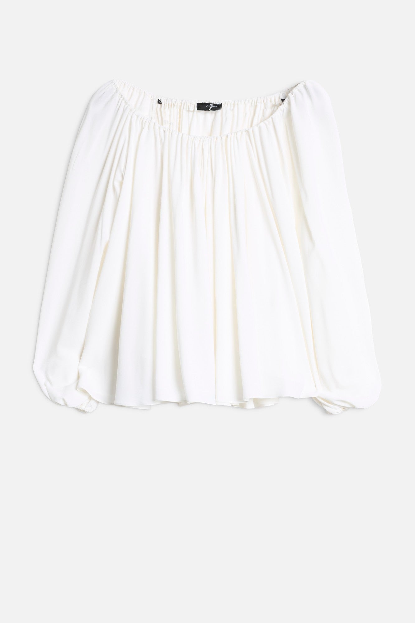 トップス diante GEOMETRIC OFFSHOULDER BLOUSE WHT OFF SHOULDER BLOUSE in Silk Optical White | 7 For All Mankind