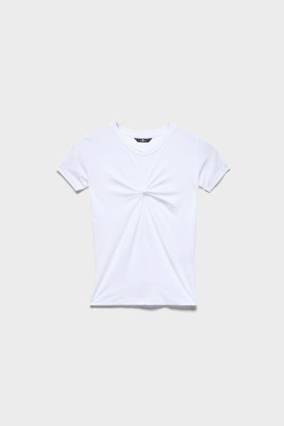 TWISTED TEE in Lyocell Optical White