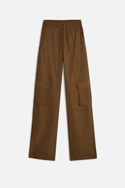 CARGO WIDE LEG PANT in Poplin Toffee