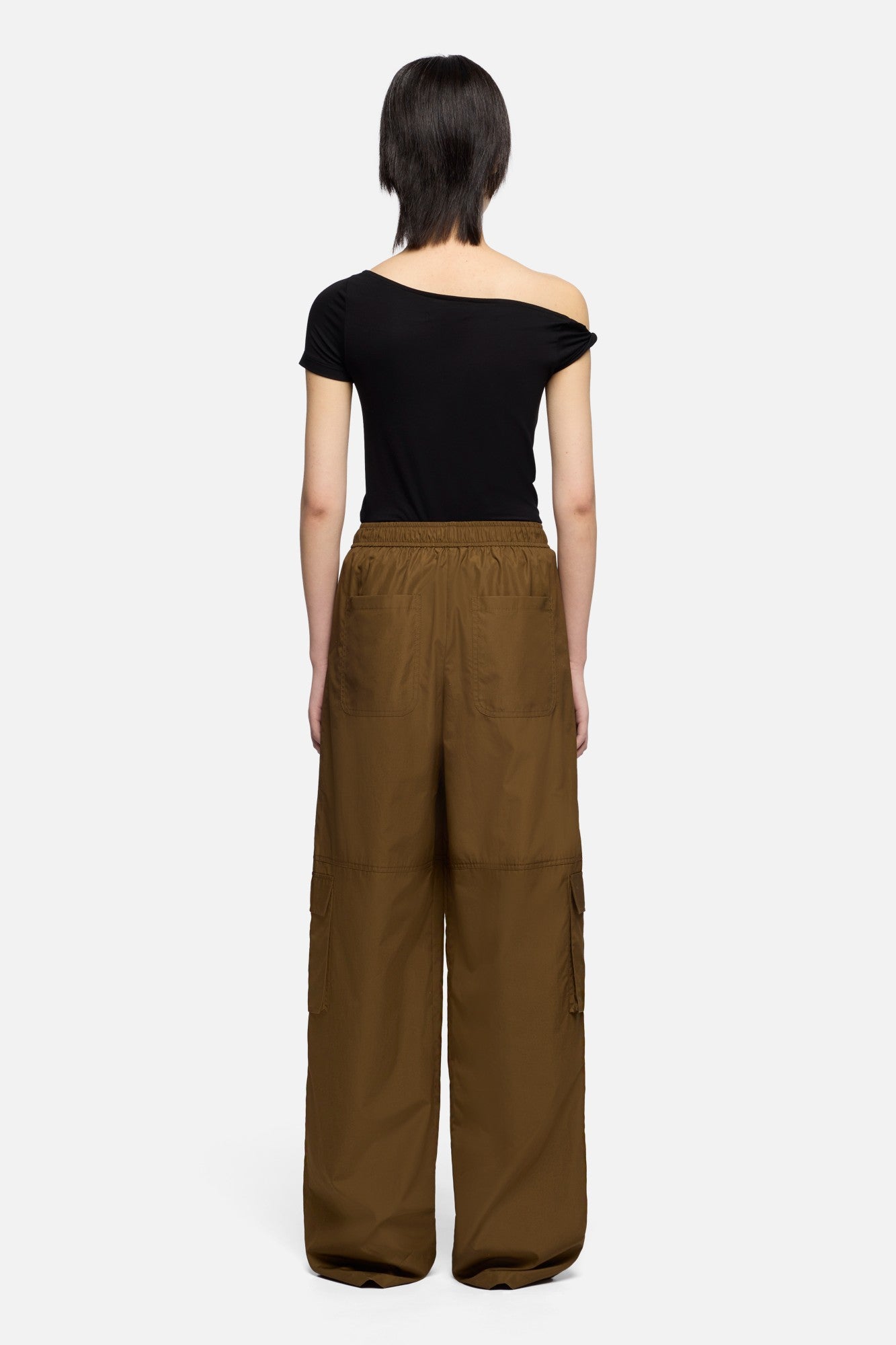パンツ 90s brown wide cargo pants CARGO WIDE LEG PANT in Poplin Toffee | 7 For All Mankind