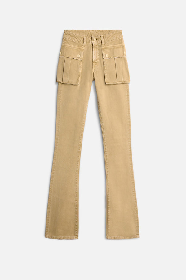 CARGO LOW SKINNY BOOT in Canvas