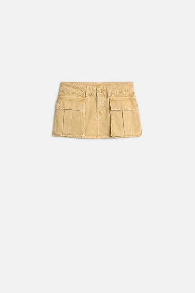 CARGO MINI SKIRT in Canvas Mocha
