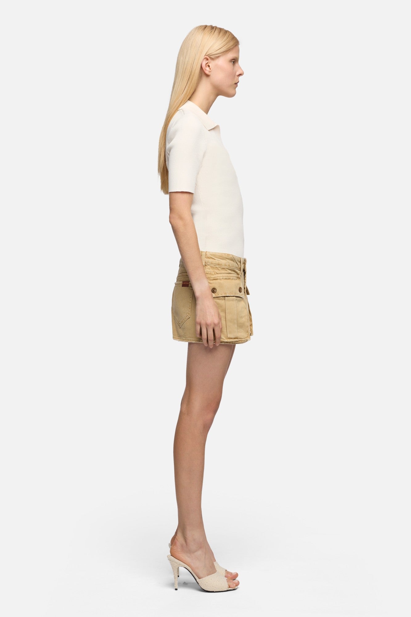 CARGO MINI SKIRT in Canvas Mocha | 7 For All Mankind