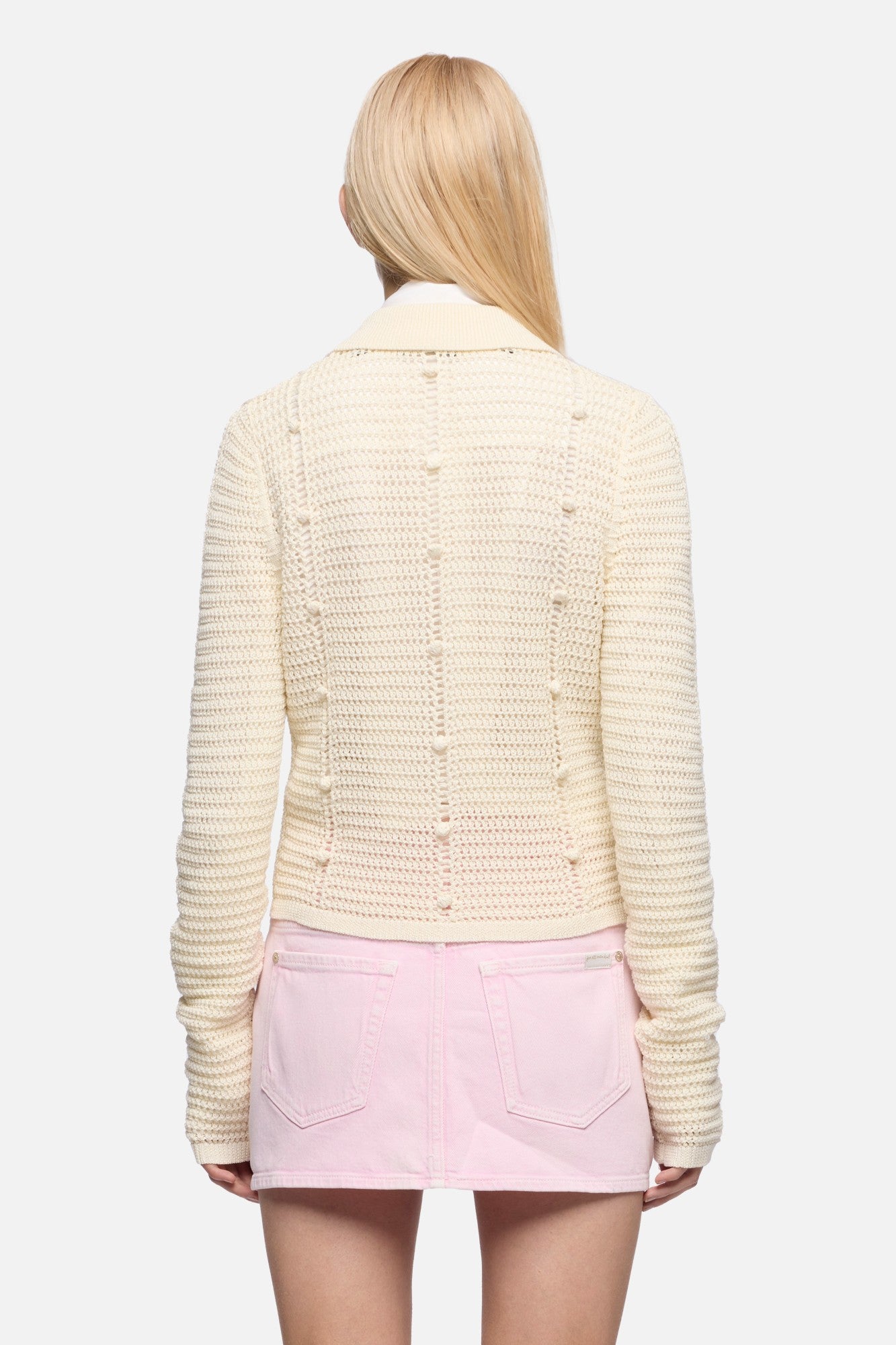 BOBBLE CARDIGAN in Ecru | 7 For All Mankind