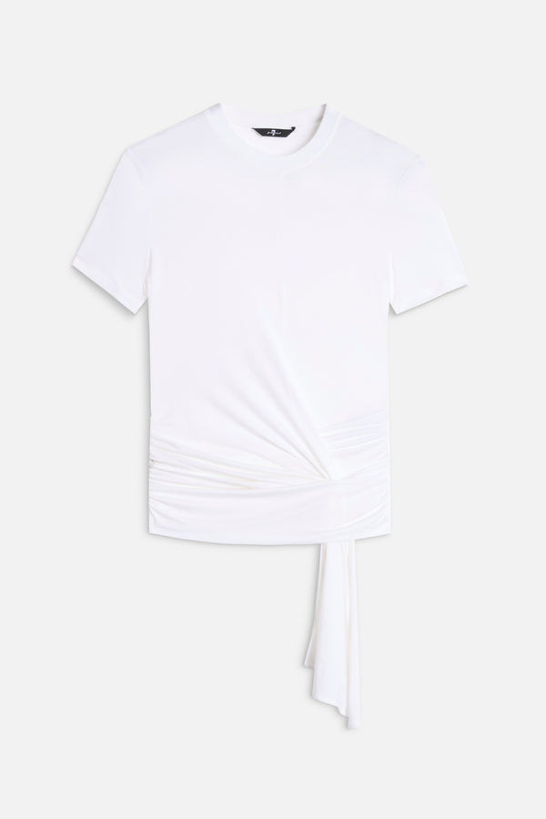 FITTED TWIST TEE in Lyocell
