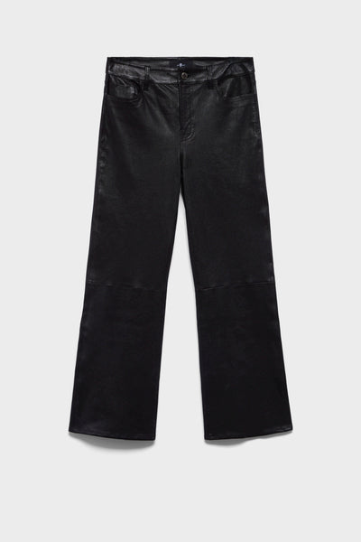 CROPPED BOOT in Leather Black