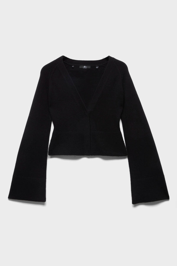 LARGE RIB CARDIGAN in Cashmere