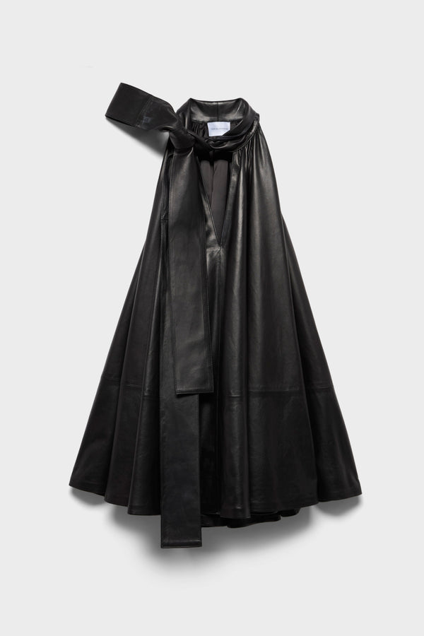 FRILL DRESS in Leather