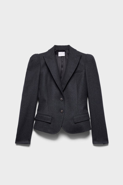 HIGH SHOULDER BLAZER in Wool Mink