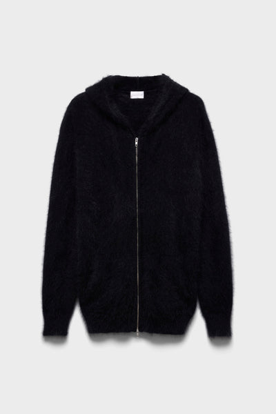 FUZZY ZIP HOODIE in Alpaca Blend Sable