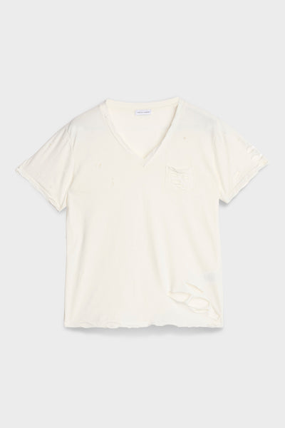 V-NECK POCKET TEE in Jersey Shell