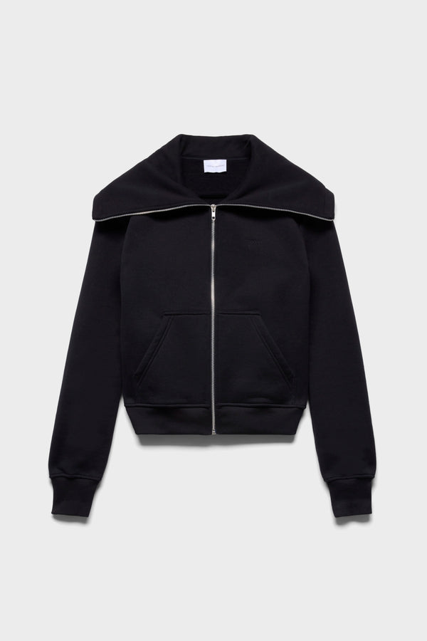 HIGH NECK ZIP HOODIE