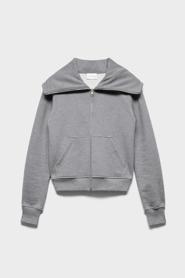 HIGH NECK ZIP HOODIE