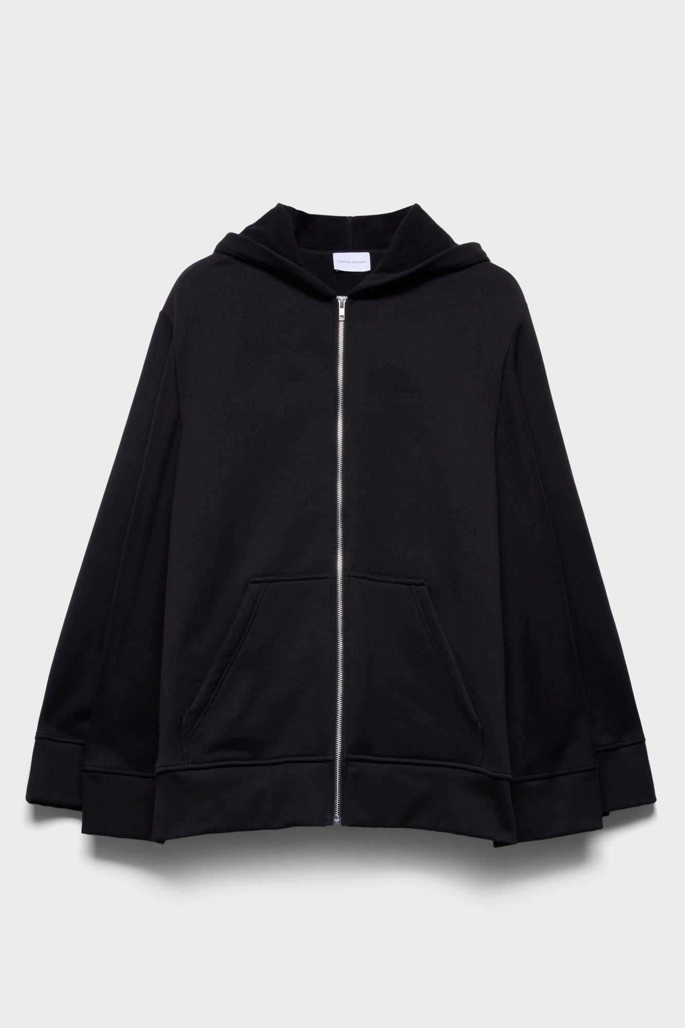 OVERSIZE ZIP HOODIE in Black | 7 For All Mankind