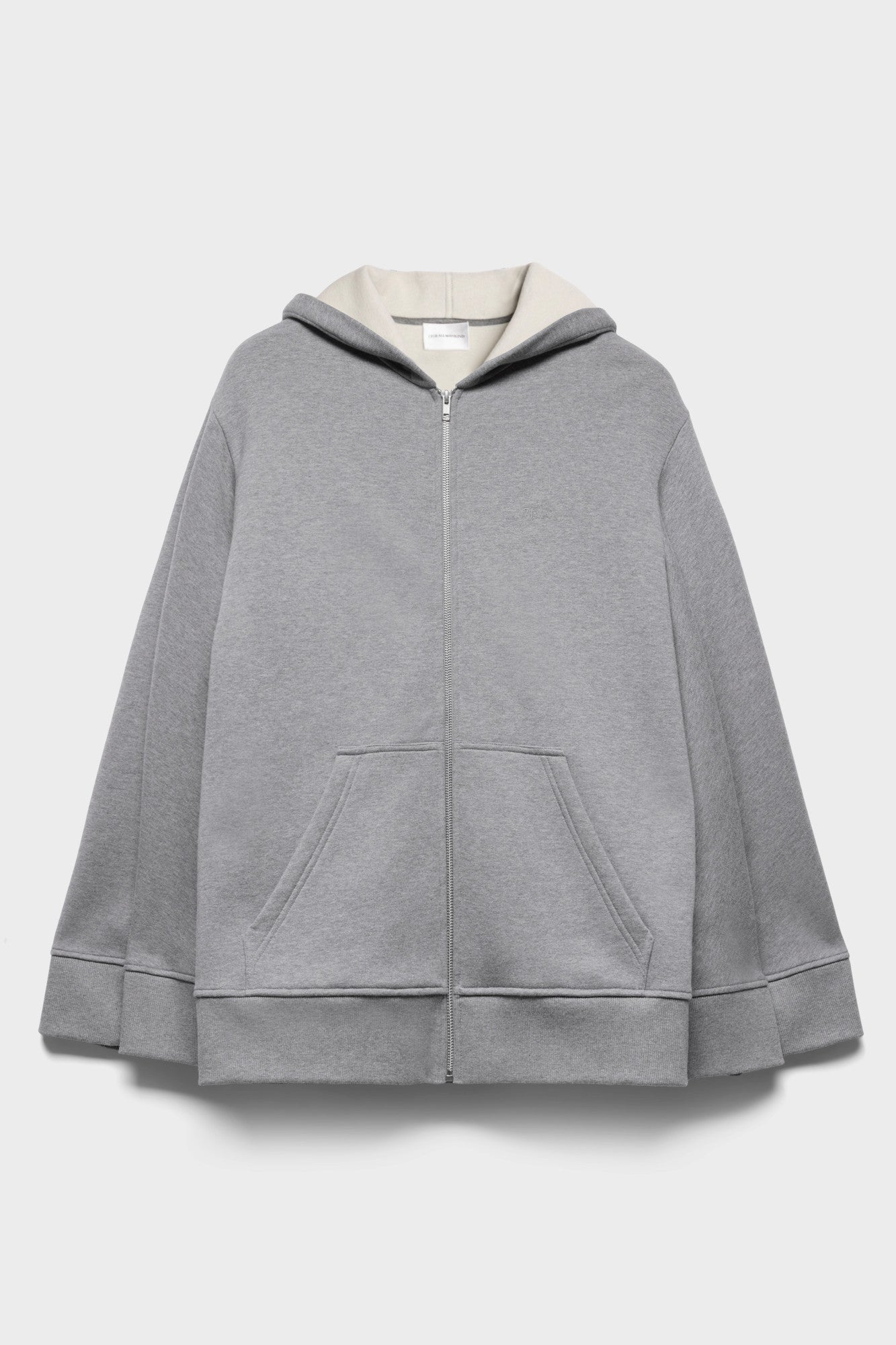 OVERSIZE ZIP HOODIE in Ash | 7 For All Mankind
