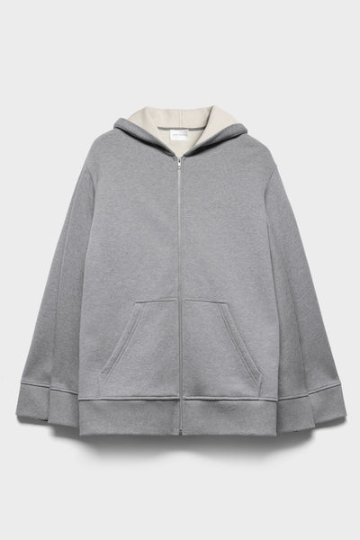 OVERSIZE ZIP HOODIE in Ash