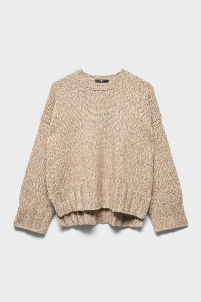 BOXY SWEATER in Wool Blend Pastoral