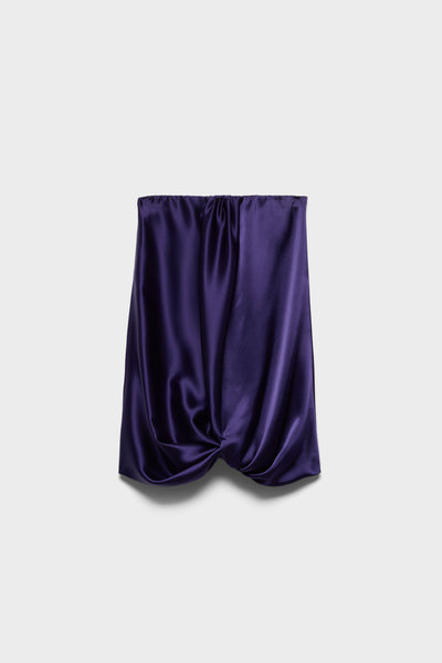 CINCH HEM MINI DRESS in Satin Icevine