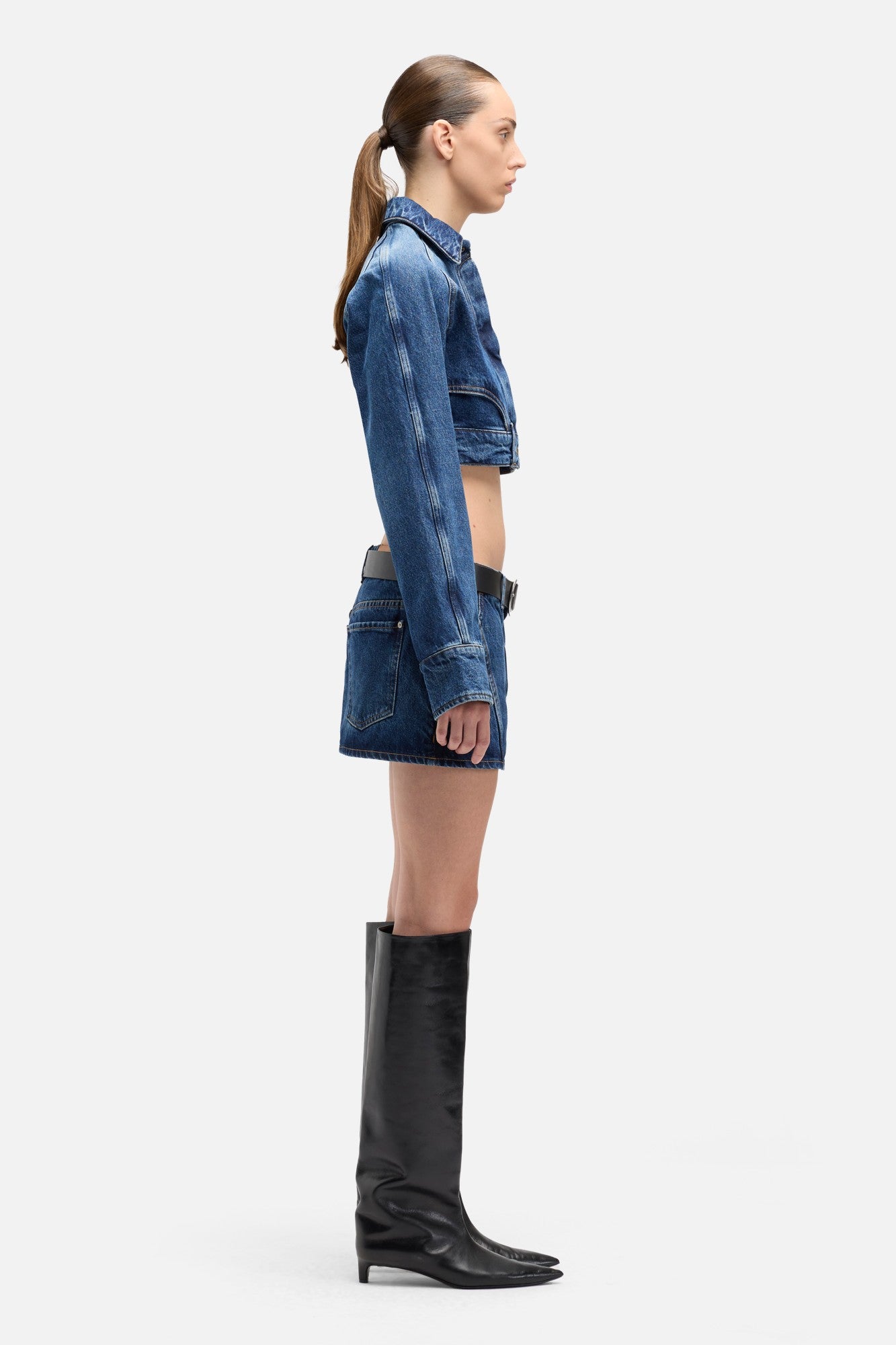 ジャケット・アウター   jeans denim short jacket Denim Cropped Jacket in Waivy | 7 For All Mankind