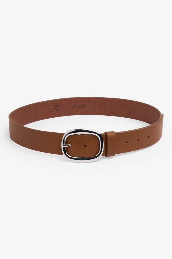 ROUND CLASSIC BELT in Leather