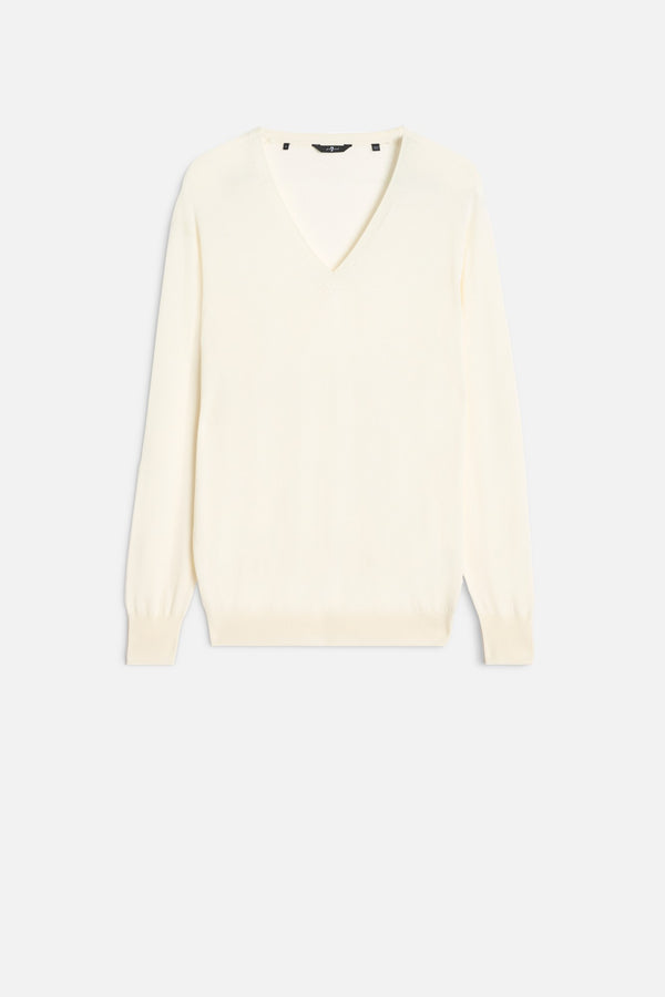 V-NECK PULLOVER in Silk Blend