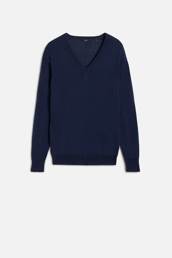 V-NECK PULLOVER in Silk Blend