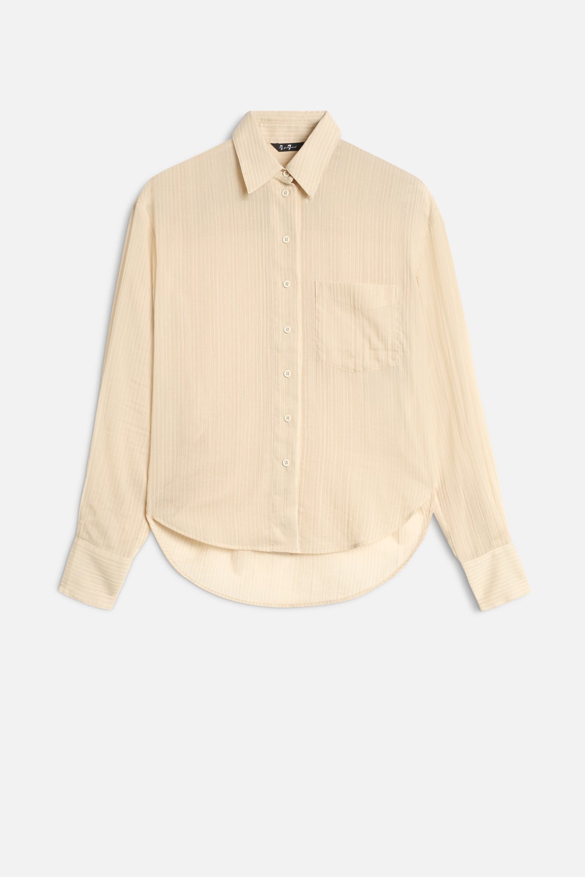 dress shirt beige 7 For All Mankind Oversize Button Down in Stripe LINEN COTTON RELAXED FIT Red Bottom Oxford Rosso Colour:GOLD wrangler western dress