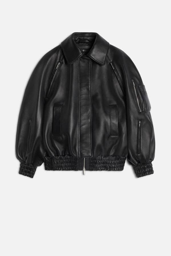 BOMBER JACKET in Leather