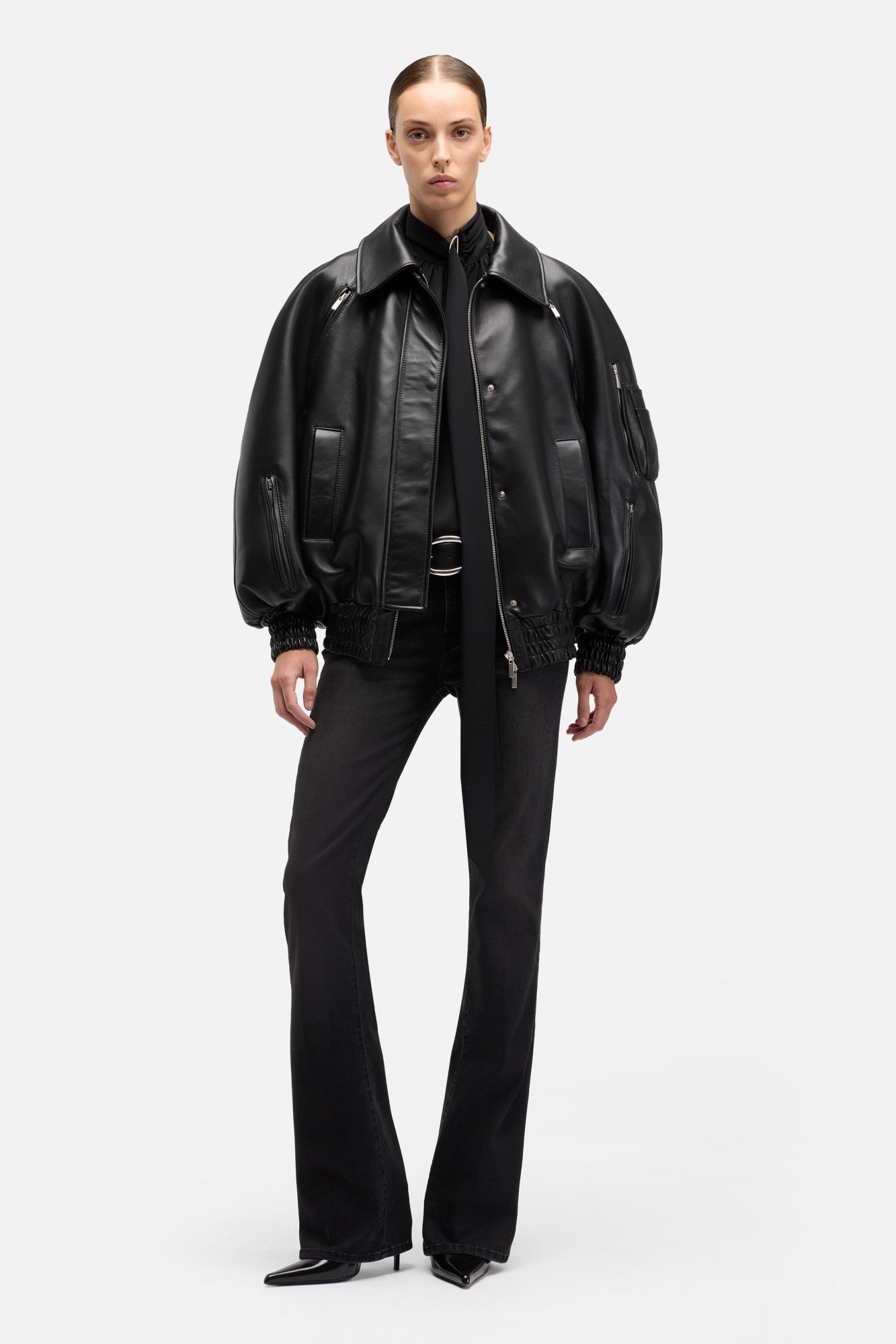 ジャケット・アウター 1970s mabrun Black Leather Bomber Jacket 7NR60F73_RLB_2.jpg?v=