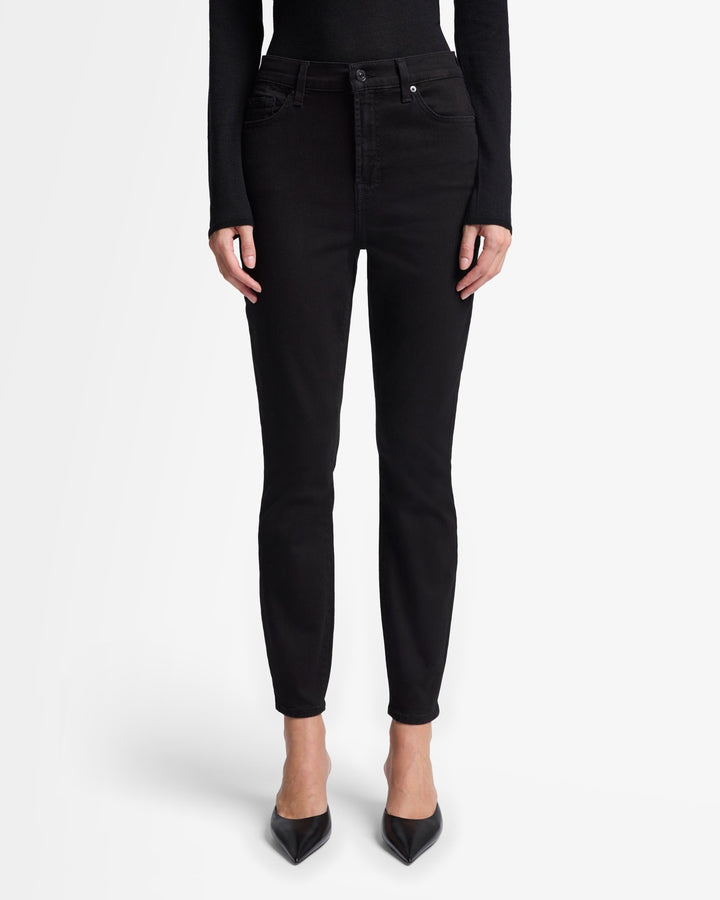High Waist Ankle Skinny in Night Black