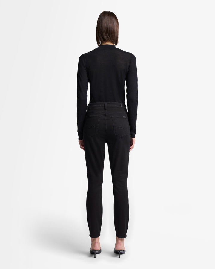 High Waist Ankle Skinny in Night Black