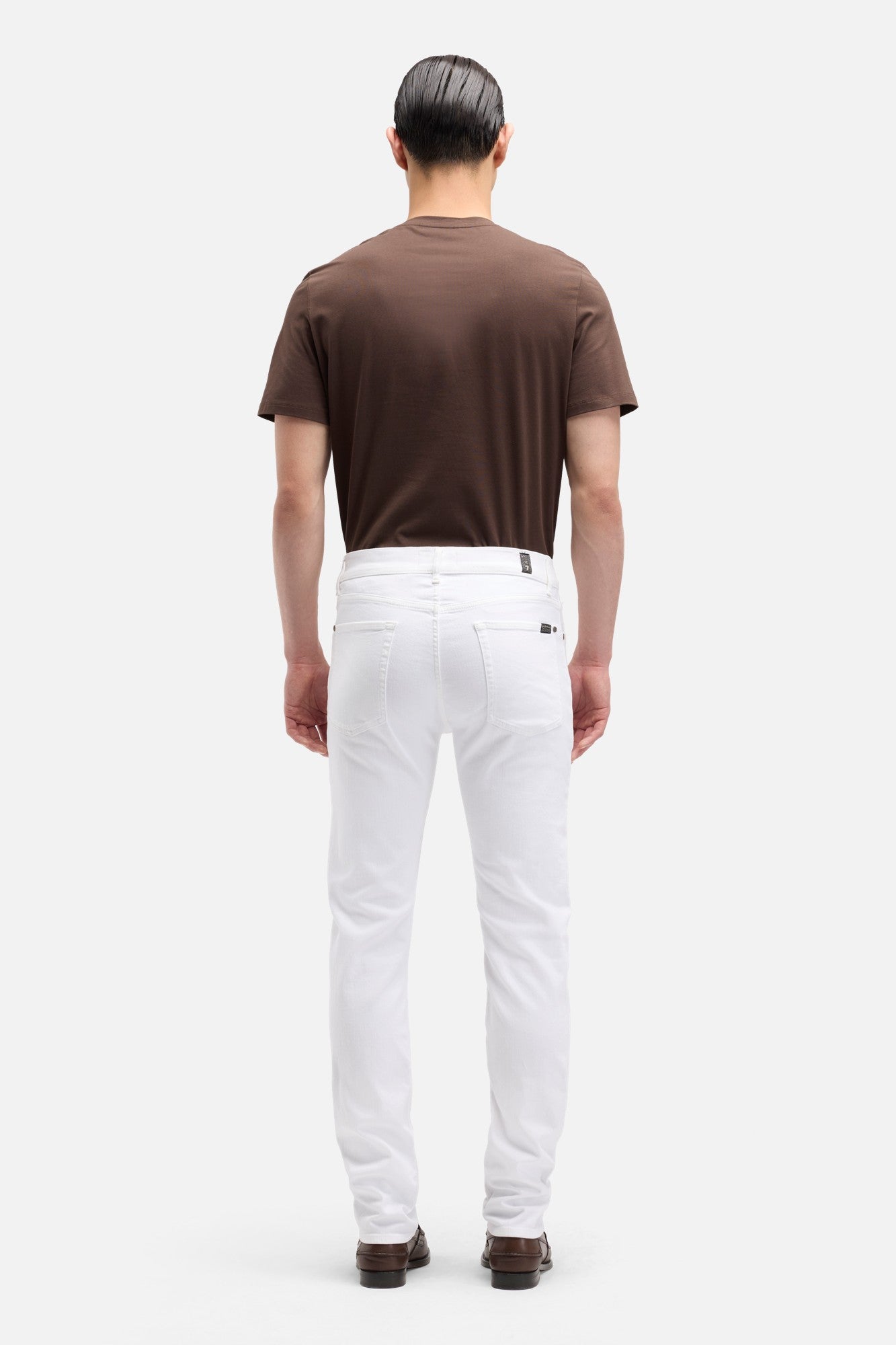 Luxe Performance Slimmy Clean Pocket In White | 7 For All Mankind