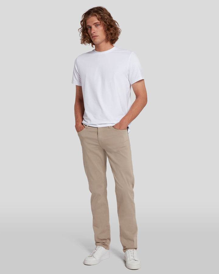 man wearing tan jeans