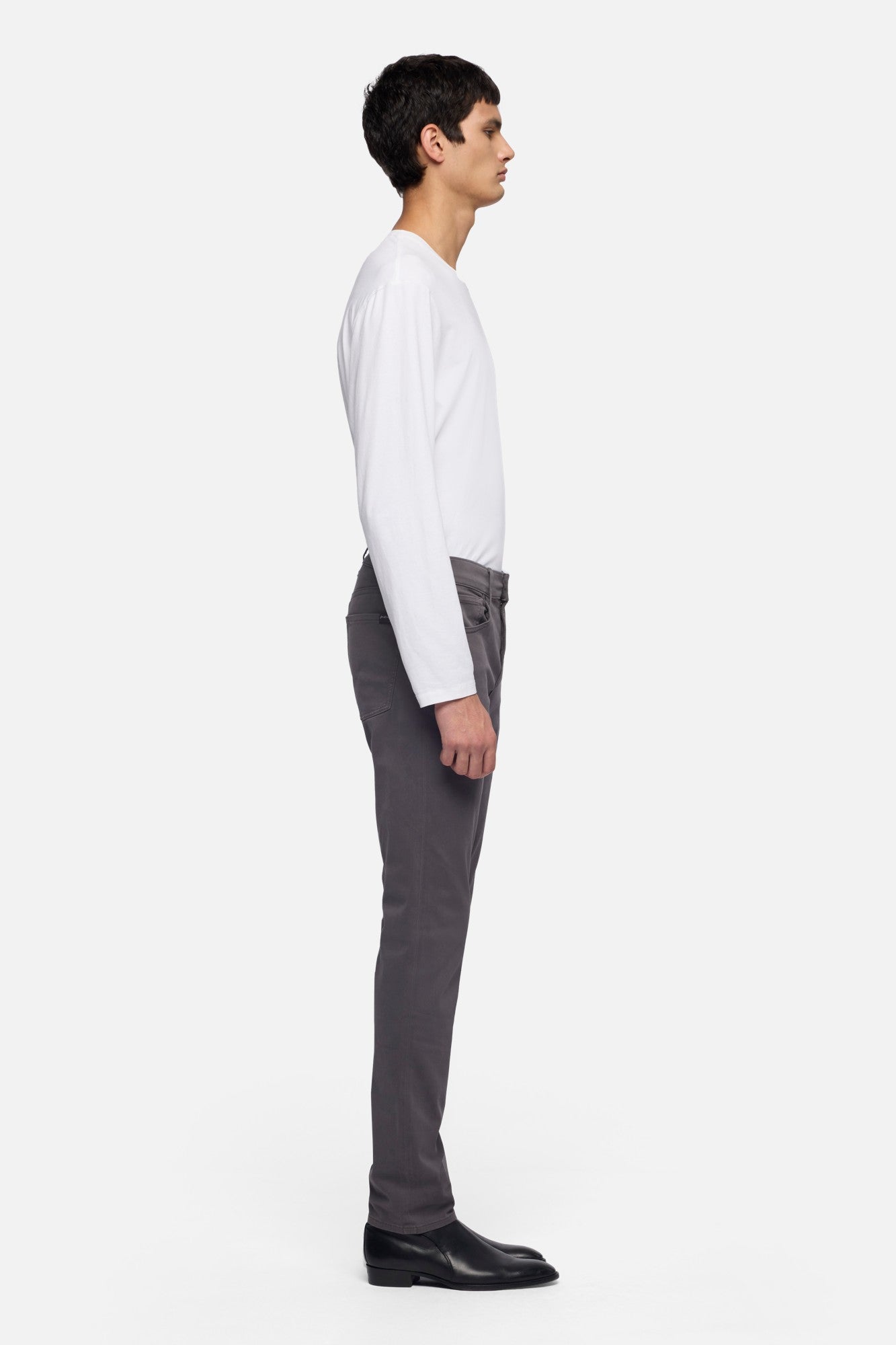 Luxe Performance Stretch Sateen Slimmy in Gunmetal | 7 For All Mankind