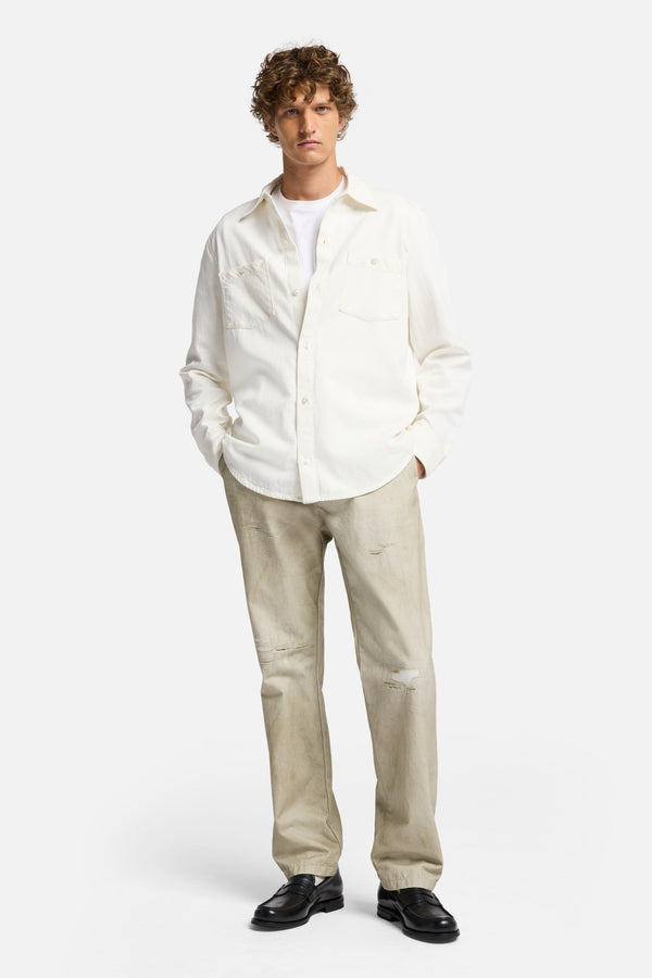 Digital Print Straight Chino in Dune