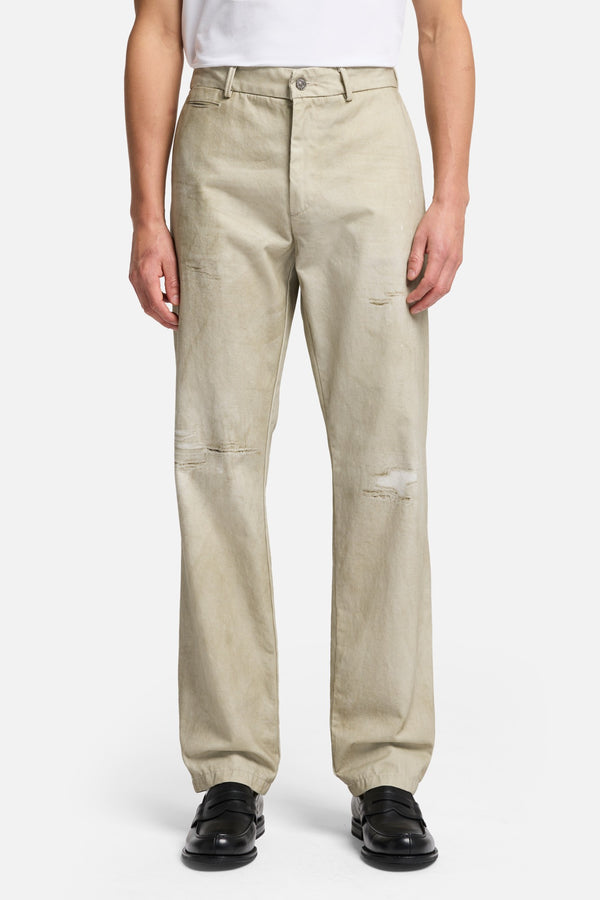 Digital Print Straight Chino in Dune