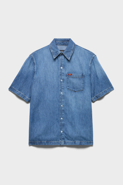 SHORT SLEEVE REGULAR SHIRT in Denim Canyon