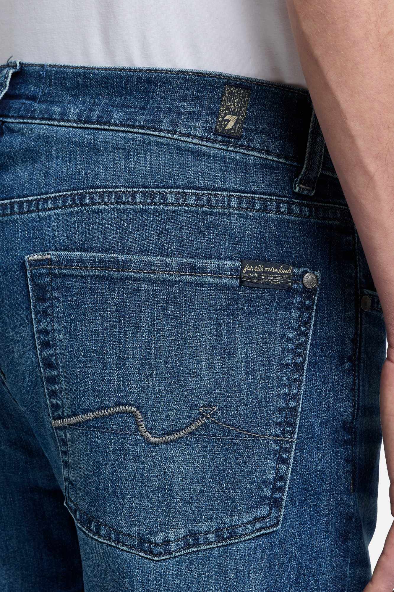 『TEN DENIM STAND SHT BLUE M』 Airweft Denim Slimmy in Flash | 7 For All Mankind