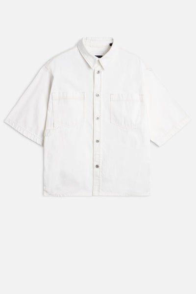 SHORT SLEEVE OVERSHIRT in Denim Salty