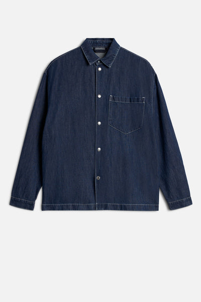 OVERSHIRT in Indigo Linen Nocturnal