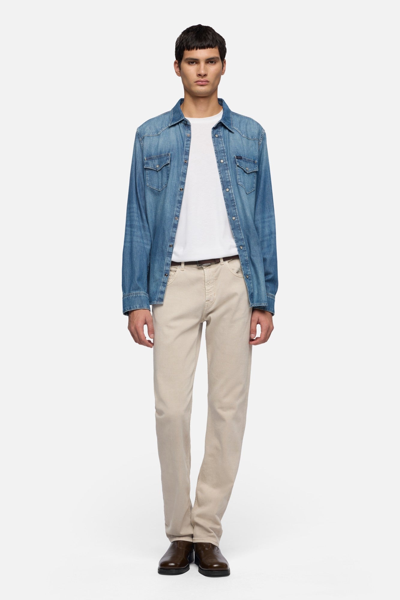 DENIM WESTERN SHIRT in Border | 7 For All Mankind