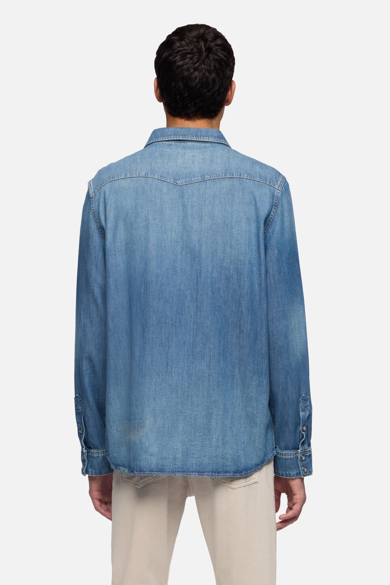DENIM WESTERN SHIRT in Border | 7 For All Mankind