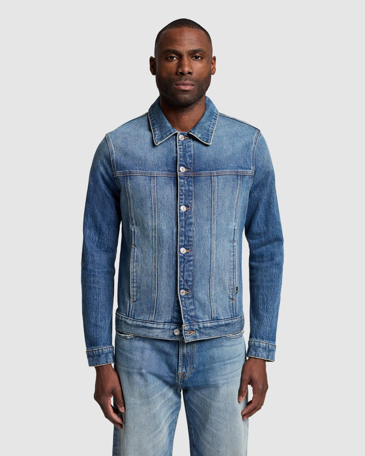 Perfect Trucker Jacket in Exclusive 7 For All Mankind