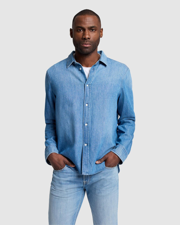 Sold 7 for all mankind denim button down shirts