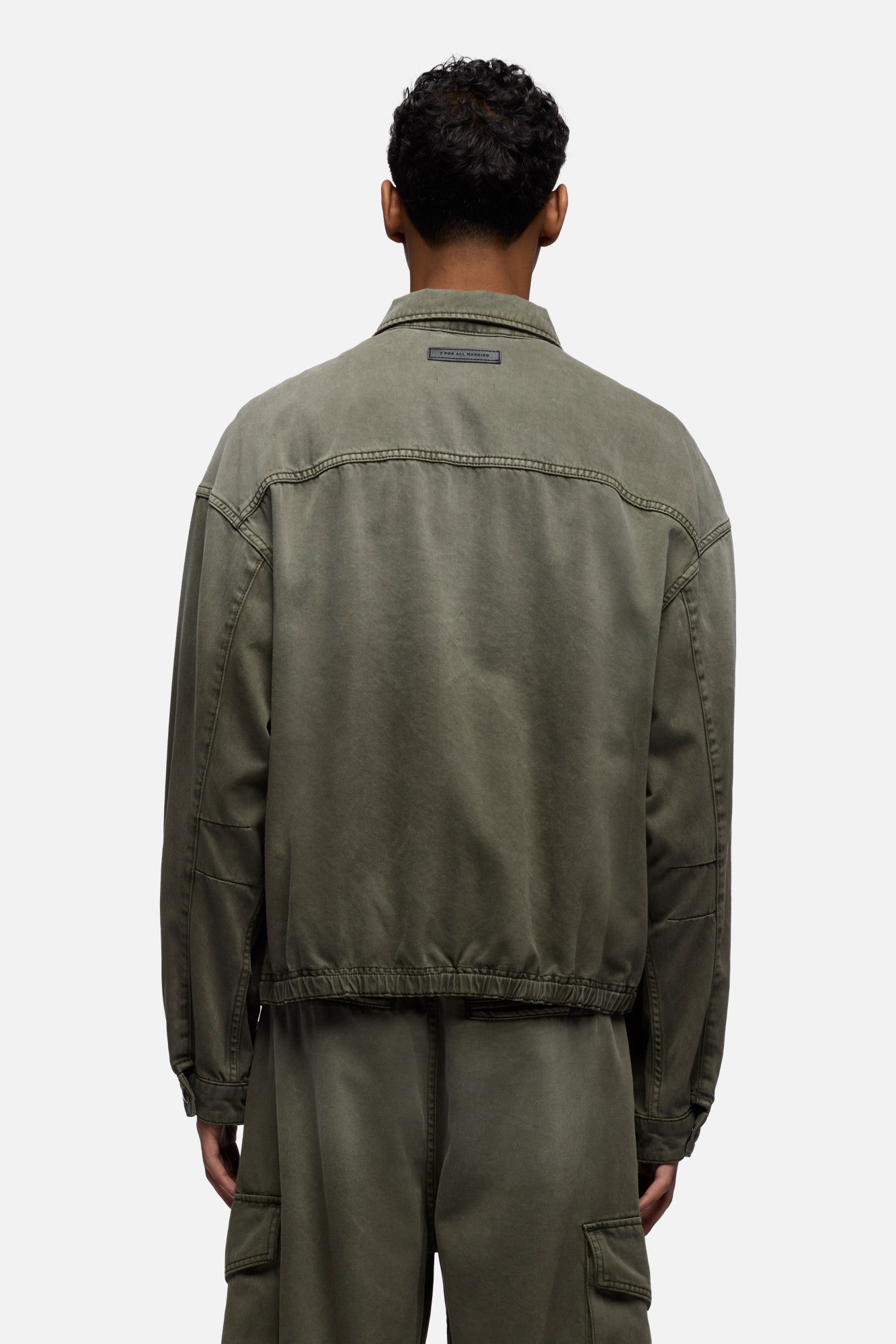 AVIATOR JACKET in Denim Sunfaded Moss | 7 For All Mankind