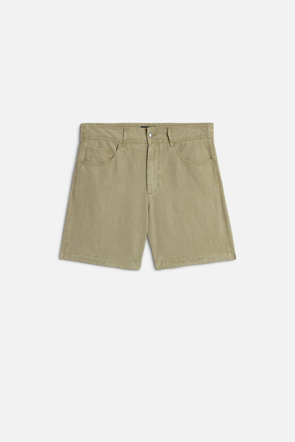 HYBRID JOGGER SHORT in Linen Blend