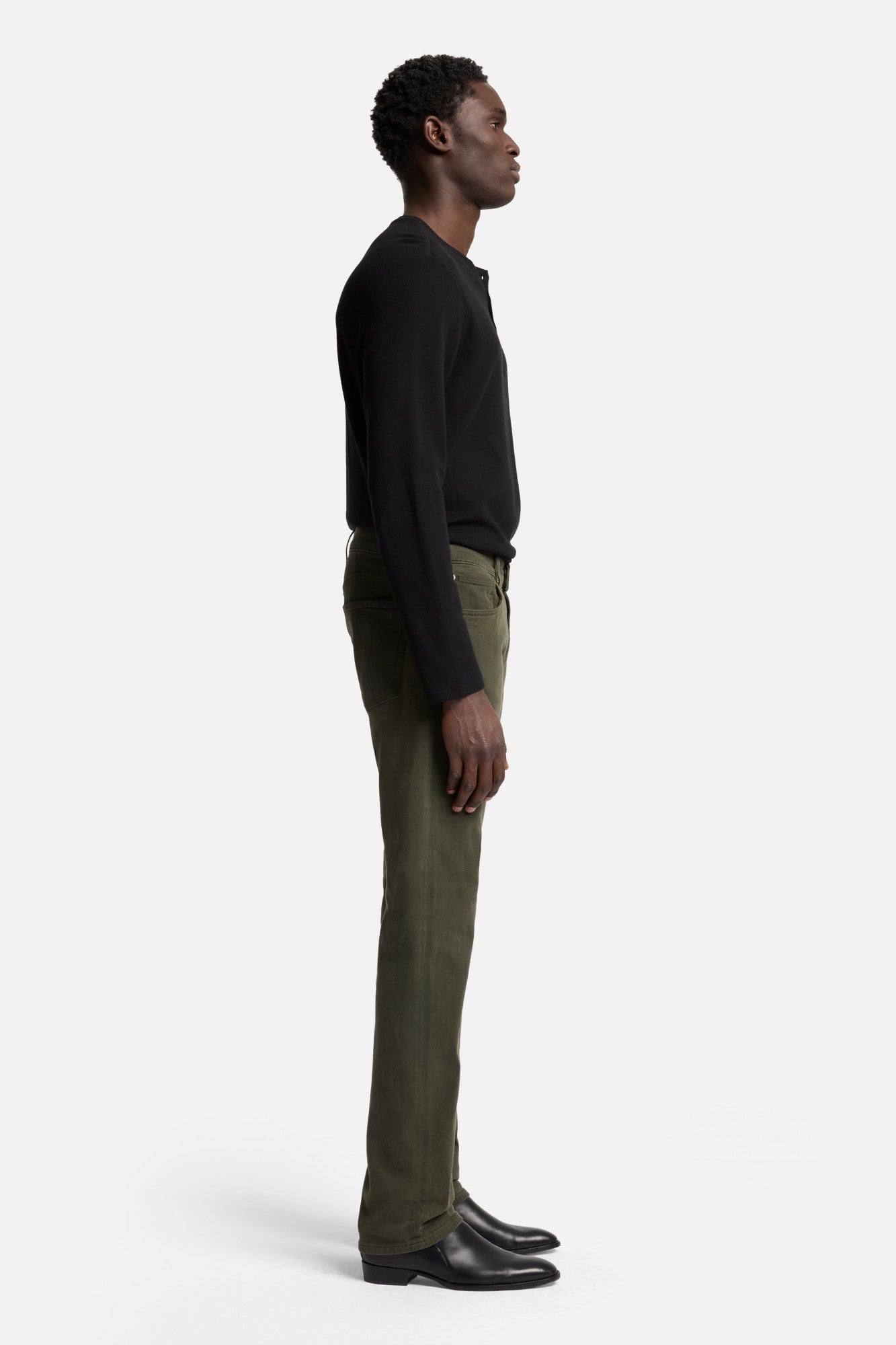 Left Hand The Straight In Dark Olive| 7 For All Mankind