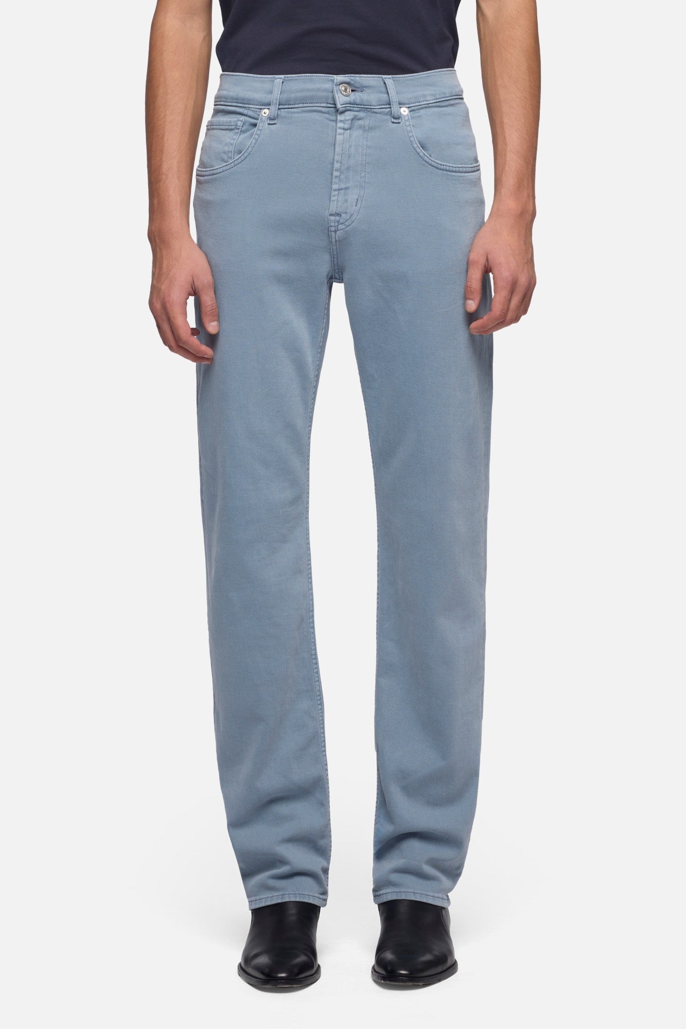 パンツ Recycle Cotton Used Slim Straight Denim THE STRAIGHT in Left Hand Cloud | 7 For All Mankind